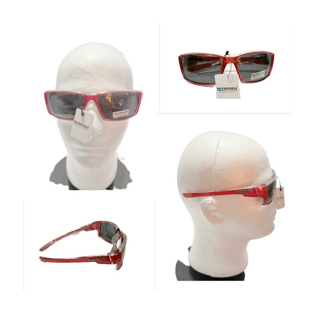 NEW Nitrogen Polarized Men's Rectangular Sport Sunglasses RED (PZ-NT7048)